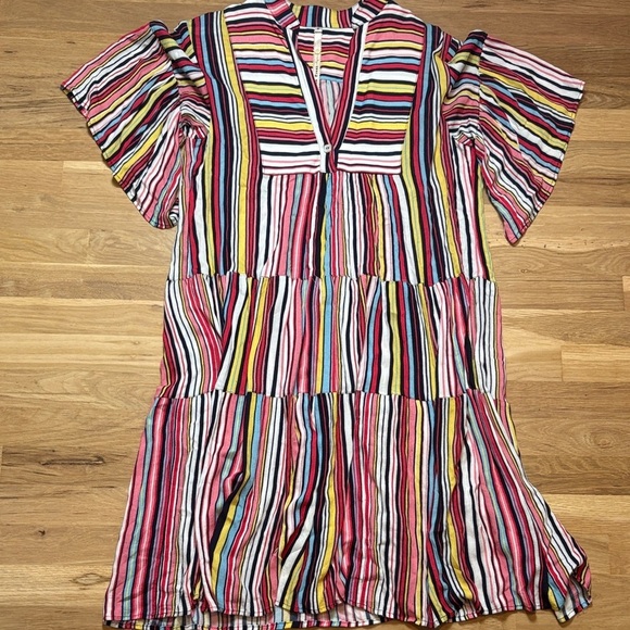 Uncle Frank Dresses & Skirts - Uncle Frank Multicolor Striped Flowy Dress Women’s S
